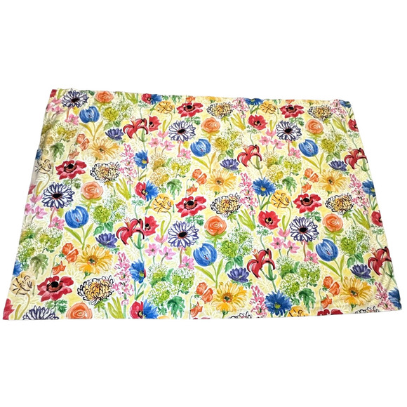 Vintage Bloomcraft Custom Made Watercolor Floral Curtains Double Wide 78"x56"(2) - Picture 2 of 7